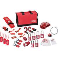 Master Lock 1458VE410PRE Premier Lockout Kit with Zenex Thermoplastic Locks, Electrical/Valve Kit, 34 Components
