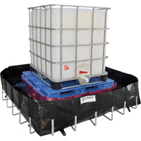 Ultratech 0816 Berme de confinement des d&eacute;versements Ultra-IBC Berm, Capacit&eacute; 400 gal. US, 6' la x 6' lo x 18" h, Support en L