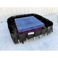 Ultratech 0816 Berme de confinement des d&eacute;versements Ultra-IBC Berm, Capacit&eacute; 400 gal. US, 6' la x 6' lo x 18" h, Support en L