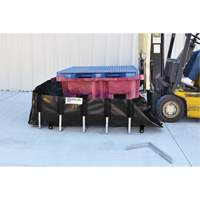 Ultratech 0816 Berme de confinement des d&eacute;versements Ultra-IBC Berm, Capacit&eacute; 400 gal. US, 6' la x 6' lo x 18" h, Support en L