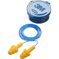 3M 340-4002 Bouchons d'oreilles pr&eacute;moul&eacute;s E-A-R Ultrafit, Avec cordon, Paire - Boîtier en plastique, 25 dB NRR, Taille unique