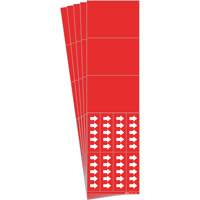 Brady 7024-3C-PK Blank Pipe Markers, Self-Adhesive, 2-1/4" H x 2-3/4" W, White on Red