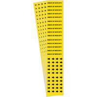 Brady 7089-3C-PK Marqueurs de tuyau Domestic Hot Water Supply, Autocollant, 2-1/4" h x 2-3/4" la, Noir sur jaune