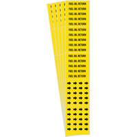 Brady 7116-3C-PK "Fuel Oil Return" Pipe Markers, Self-Adhesive, 2-1/4" H x 2-3/4" W, Black on Yellow