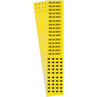 Brady 7117-3C-PK Marqueurs de tuyau Fuel Oil Supply, Autocollant, 2-1/4" h x 2-3/4" la, Noir sur jaune