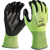 Milwaukee 48-73-8941 High-Visibility Cut-Resistant Gloves, Size Medium, 13 Gauge, Nitrile/Polyurethane Coated, Polyethylene Shell, ANSI/ISEA 105 Level 4
