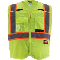 Milwaukee 48-73-5173 Veste de s&eacute;curit&eacute; pour signaleur, Jaune lime haute visibilit&eacute;, 2T-Grand/3T-Grand