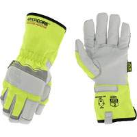 Mechanix Wear NSIND-91-010 Hi-Viz Needlestick Protection Gloves, Size Large, Polyurethane Coated, DuraHide Shell, ASTM ANSI Level A5