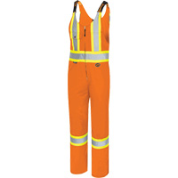 Pioneer V2030110-48 6617 Safety Overalls, Poly-Cotton, 48, High Visibility Orange