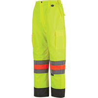 Pioneer V1190860-M 6041 Quebec Winter Traffic Control Pants, Polyester, Medium, High Visibility Lime-Yellow