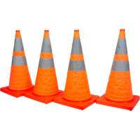 Cône de signalisation repliable, 28" h, Orange SHA820 | TENAQUIP