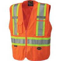 Pioneer V1021150-L 6935 Pioneer&reg; Tear-Away Vest with Mesh Back, High Visibility Orange, Large, Polyester