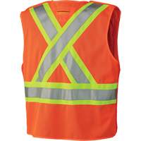 Pioneer V1021150-L 6935 Pioneer&reg; Tear-Away Vest with Mesh Back, High Visibility Orange, Large, Polyester