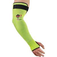Ergodyne 17943 ProFlex 7941-PR Cut-Resistant Protective Arm Sleeve, TenaLux, 18", ASTM ANSI Level A4/EN 388 Level D, High Visibility Lime