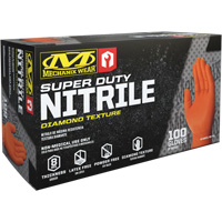 Super Duty Disposable Gloves, 12/2X-Large, Nitrile, 8-mil, Powder-Free, Orange  SHB668 | TENAQUIP
