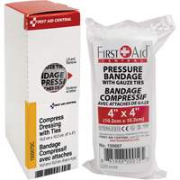 First Aid Central 150007SC Recharge de bandages compressifs avec attaches SmartCompliance, 4" lo x 4" la