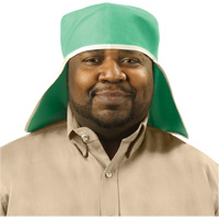  SHC268 Weldlite Welding Cap With Neck Drape, One Size, Green