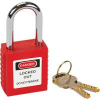 Aurora Tools SHC365 Lock for Lockouts, Safety Padlock, Keyed Different, Thermoplastic, 1-1/2" Width