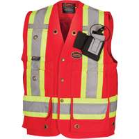 Pioneer V1010610-XL 694 Veste d'arpenteur/superviseur, Rouge, T-Grand, Coton