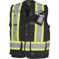 Pioneer V1010670-S 694BK Surveyor/Supervisor's Vest, Black, Small, Cotton