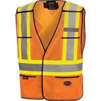 Tear-Away Safety Vest, High Visibility Orange, Polyester, CSA Z96 Class 2 - Level 2  SHC726 | TENAQUIP