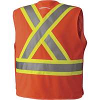 Pioneer V1020951-6/7XL 6930 Veste d'arpenteur d&eacute;tachable &agrave; &eacute;paules tombantes, Orange haute visibilit&eacute;, 6T-Grand/7T-Grand, Polyester