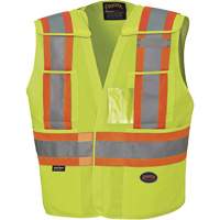 Pioneer V1021061-2/3XL 6931 Veste d'arpenteur d&eacute;tachable &agrave; &eacute;paules tombantes, Jaune lime haute visibilit&eacute;, 2T-Grand/3T-Grand, Polyester