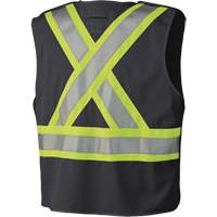 Tear-Away Safety Mesh-Back Vest, Black, Medium, Polyester, CSA Z96 Class 1 - Level 2  SHC749 | TENAQUIP