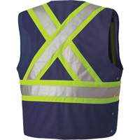 Pioneer V1021580-L/XL 134N Safety Vest with Adjustable Sides, Navy Blue, Large/X-Large, Polyester