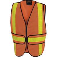 Pioneer V1030450-O/S 592A All-Purpose Mesh Safety Vest, High Visibility Orange, Polyester