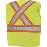 Pioneer V1030560-L/XL 598P Veste de s&eacute;curit&eacute; &agrave; maille d&eacute;tachable, Jaune lime haute visibilit&eacute;, Grand/T-Grand, Polyester