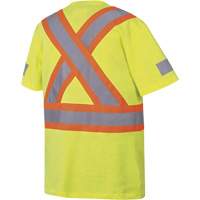 Pioneer V1050560-M 6980 Safety T-Shirt, Cotton, Medium, High Visibility Lime-Yellow