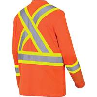 Pioneer V1050850-M 6981 Long-Sleeved Safety Shirt, Cotton, Medium, High Visibility Orange