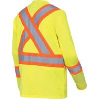 Pioneer V1050860-L 6982 Chandail de s&eacute;curit&eacute; &agrave; manches longues, Coton, Grand, Jaune lime haute visibilit&eacute;