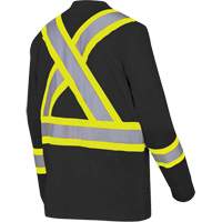 Pioneer V1050870-3XL 6983 Long-Sleeved Safety Shirt, Cotton, 3X-Large, Black