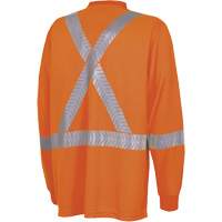 Pioneer V1052251-5XL 6904A Ultra-Cool Ultra-Breathable Long-Sleeved Safety Shirt, 5X-Large, High Visibility Orange