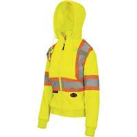 Pioneer V1060860-4XL 6925W Chandail &agrave; capuche avec fermeture &eacute;clair pour femme, 4T-Grand, Jaune haute visibilit&eacute;