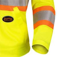 Pioneer V1071260-XS 5999JW Veste de s&eacute;curit&eacute; routi&egrave;re pour femmes, Polyester, Jaune lime haute visibilit&eacute;, T-petit