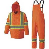 Pioneer V1080250-XL 5608 Combinaison de pluie imperm&eacute;able 210D, Polyester/PVC, T-Grand, Orange haute visibilit&eacute;