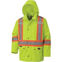 Pioneer V1110660-XS 5585A Veste de s&eacute;curit&eacute; imperm&eacute;able avec capuchon amovible 450D, Polyester, Jaune lime haute visibilit&eacute;, T-petit