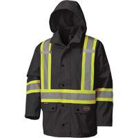 450D Waterproof Safety Jacket with Detachable Hood, Polyester, Black, X-Large  SHD316 | TENAQUIP