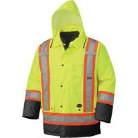 Pioneer V1120161-XS 5021BB Waterproof 7-in-1 Parka, High Visibility Lime-Yellow, X-Small