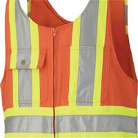 Pioneer V2030210-56 6617Z Safety Overalls with Leg Zippers, Poly-Cotton, 56, High Visibility Orange