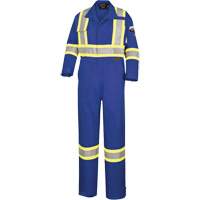 Pioneer V2520210-50 5558A High-Visibility Flame-Resistant Coveralls, Size 50, Royal Blue, 11 cal/cm²