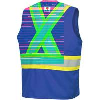 Pioneer V2540080-M 7730 FR-Tech&reg; Flame-Resistant Arc Safety Vest, Medium, Royal Blue, 10 cal/cm²