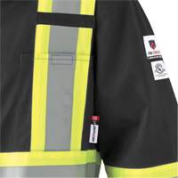 Pioneer V254047T-56 7702BKT FR-Tech&reg; Arc-Rated Coverall, Size 56 (Tall), Black, 10 cal/cm²