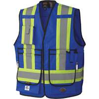 Pioneer V2540780-M 7733 FR-Tech&reg; Flame-Resistant Arc Surveyor's Vest, Medium, Royal Blue, 9.7 cal/cm²