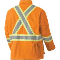 Pioneer V2560250-M 5533 Flame-Resistant Safety Parka, Medium, High Visibility Orange, 58 cal/cm²