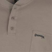 Pioneer V2580230-5XL 331 FR Interlock Henley Shirt, 5X-Large, Beige