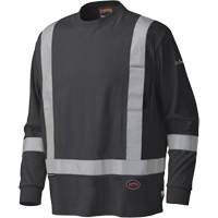 Pioneer V2580470-L 340SFA Flame-Resistant Long-Sleeved Safety Shirt, Large, Black